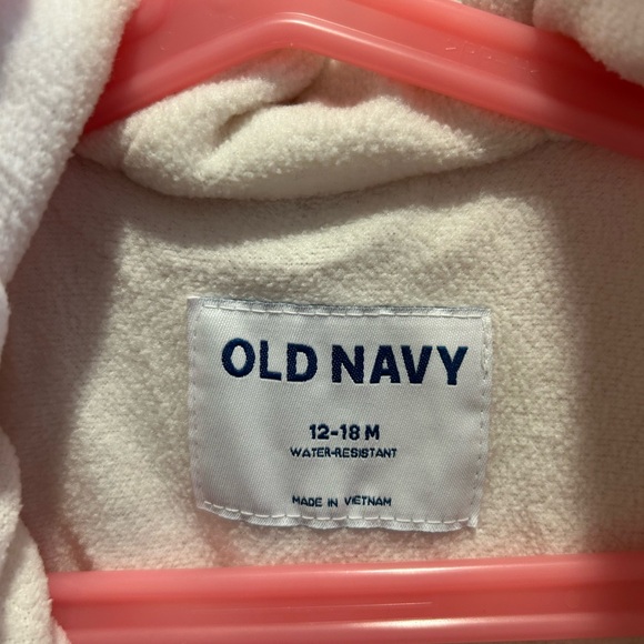 Old Navy Pink and White Snowsuit with Built in Mittens - Picture 2 of 6